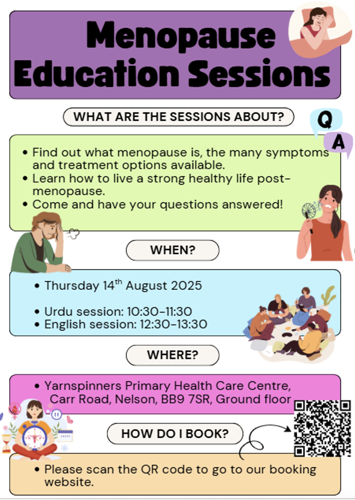 menopause information session poster